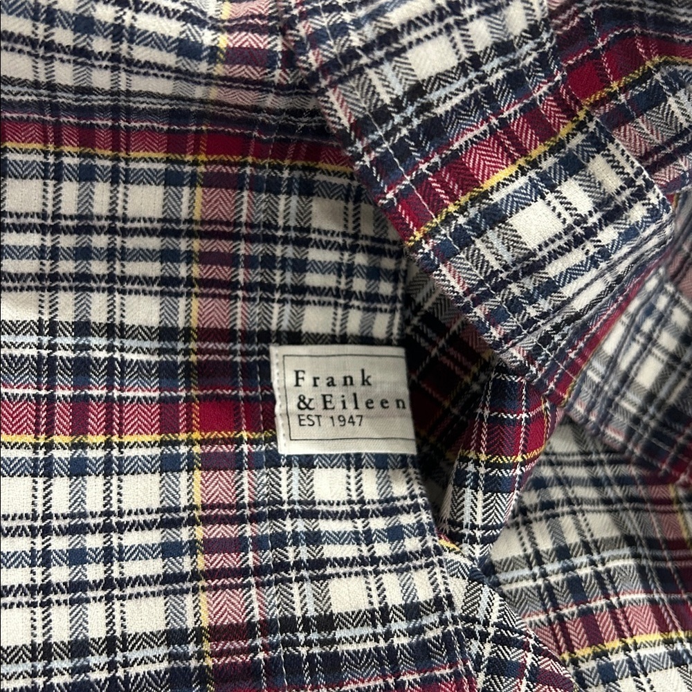 Frank & Eileen Finbar Cotton Plaid Button Down Long Sleeve Shirt - Large - Picture 8 of 9